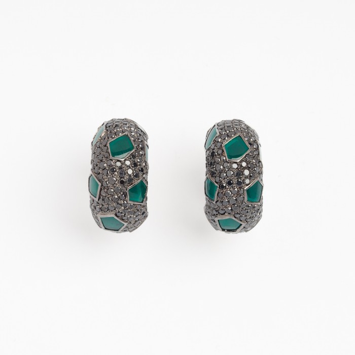 Серьги с изумрудами и бриллиантами 3